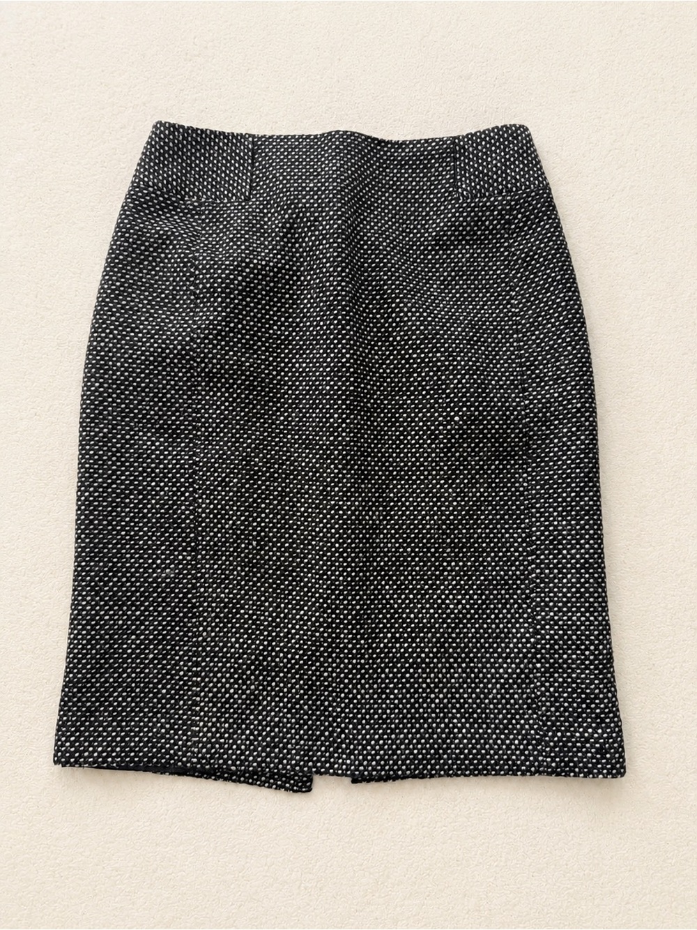 Ann Taylor Black and White Tweed Pencil Skirt